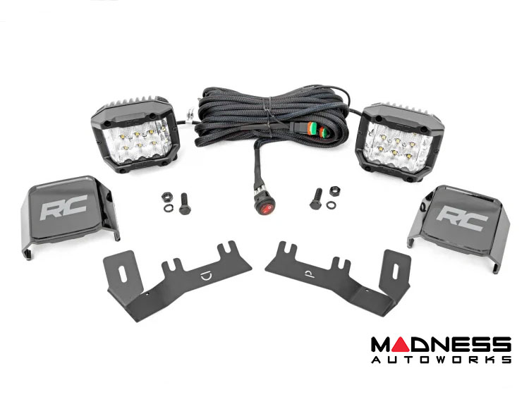 Chevrolet Silverado 1500 Lighting Upgrade - Ditch Light LED Mount w/ 3-Inch Osram Wide Angle Lights